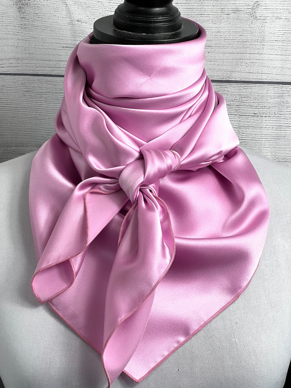 Solid Taffy Pink Silk Rag