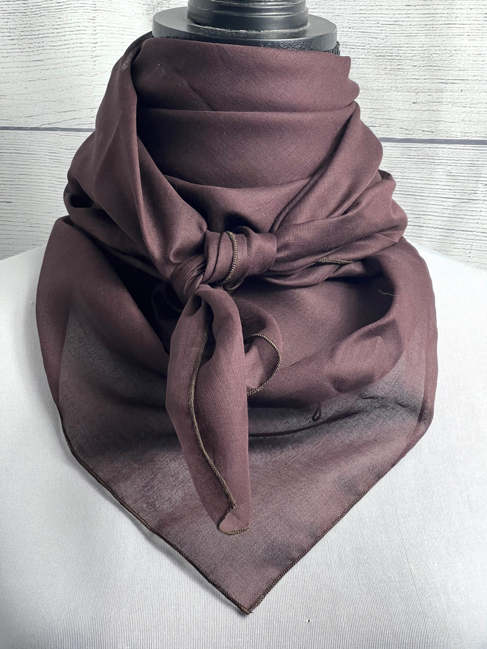 Solid Dark Brown Cotton Voile Rag