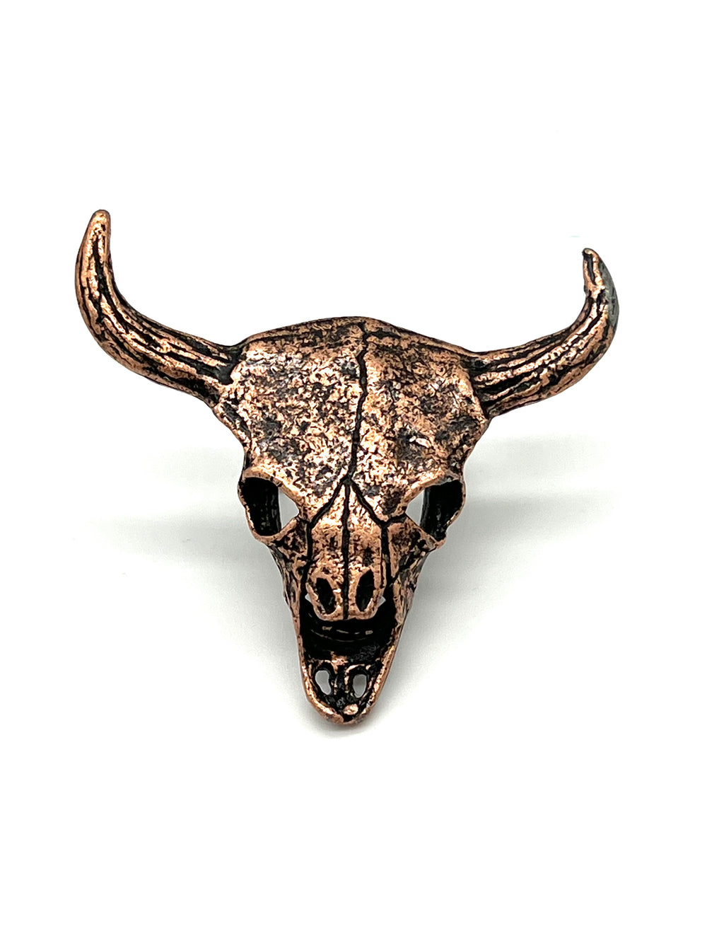 Bull Skull Copper Wild Rag Slide