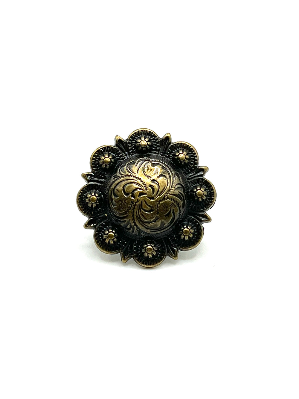 Antique Gold Flower Wild Rag Slide