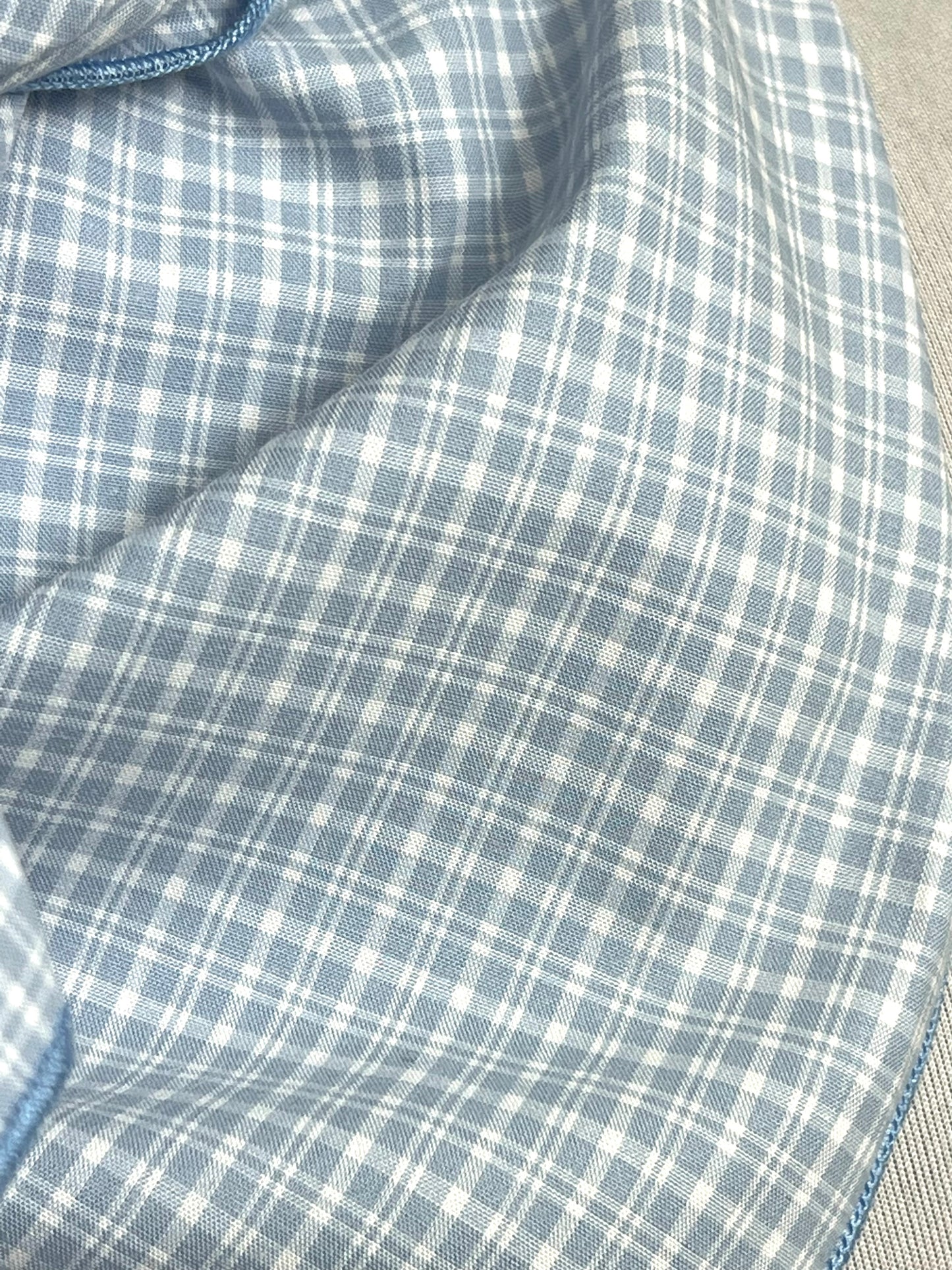 
                  
                    The Sky Blue Mini Plaid Cotton Rag
                  
                