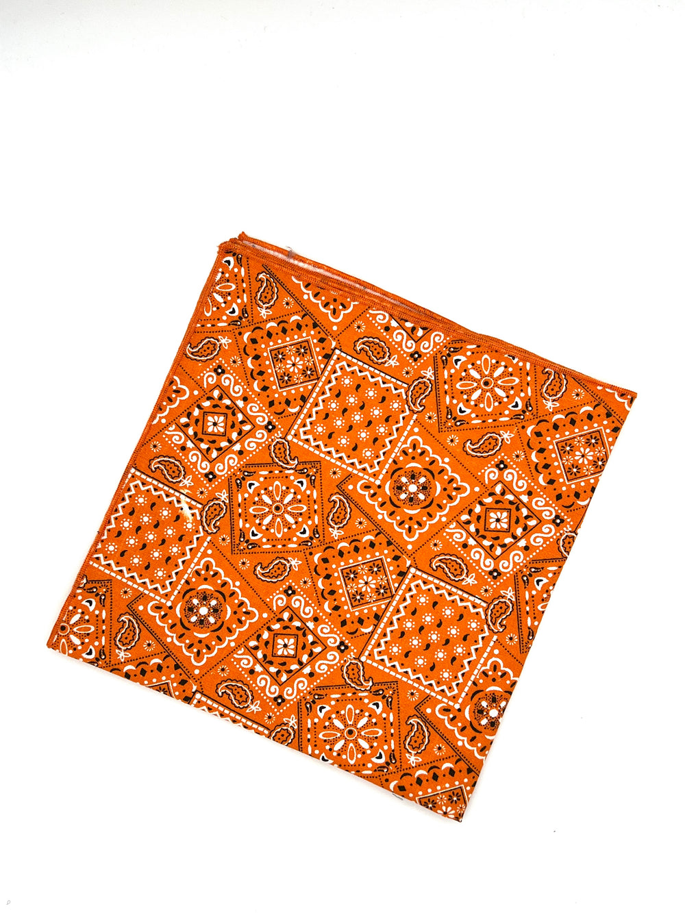 Orange Vintage Paisley Handkerchief