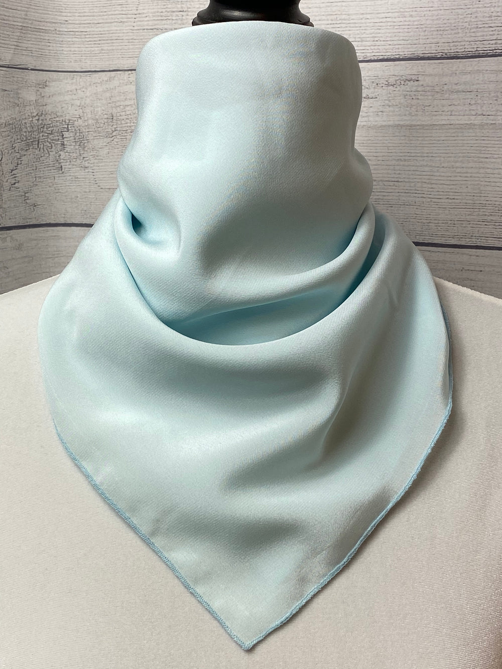 Solid Ice Blue Silk Neckerchief