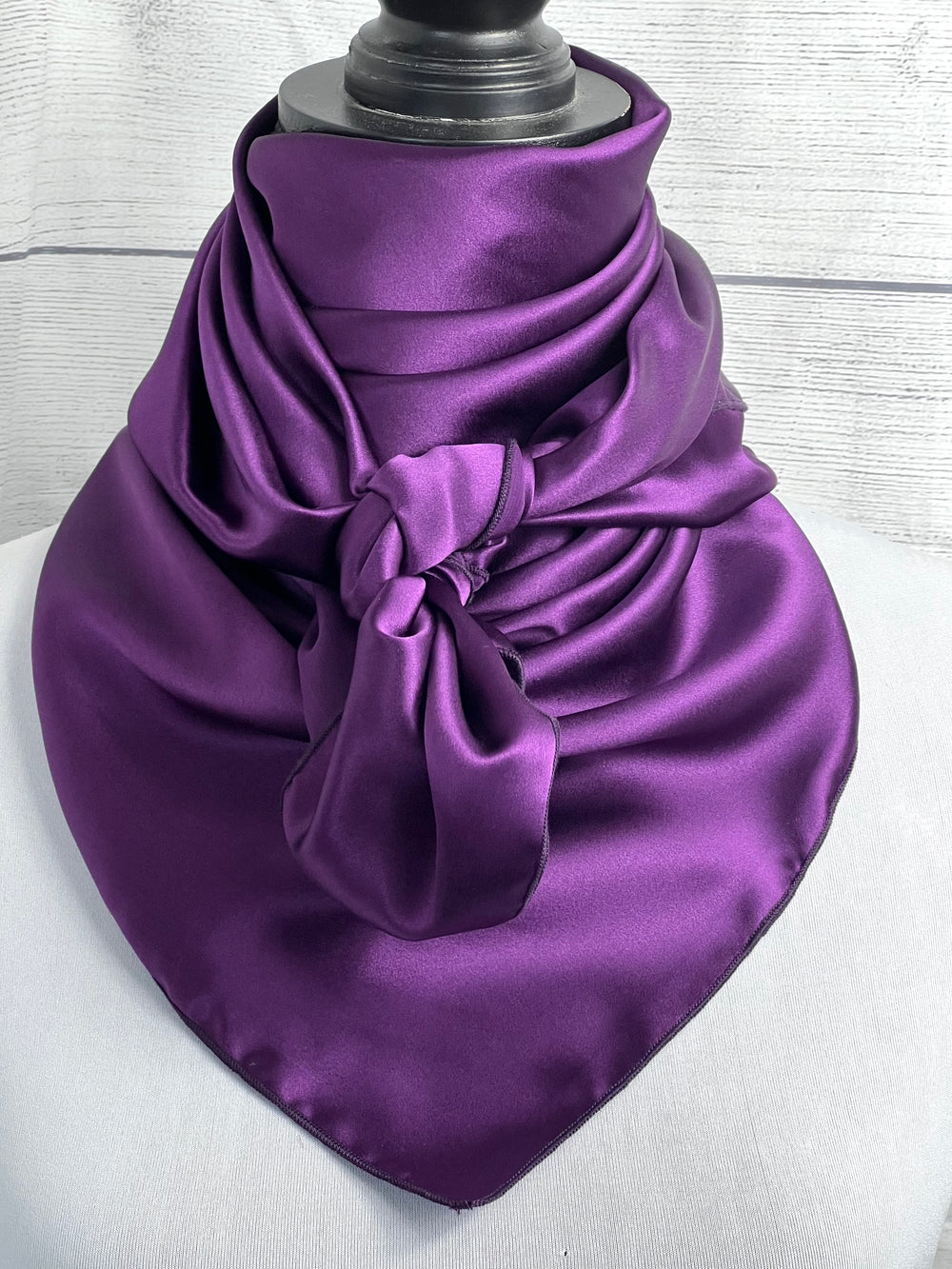 Solid Deep Purple Silk Rag