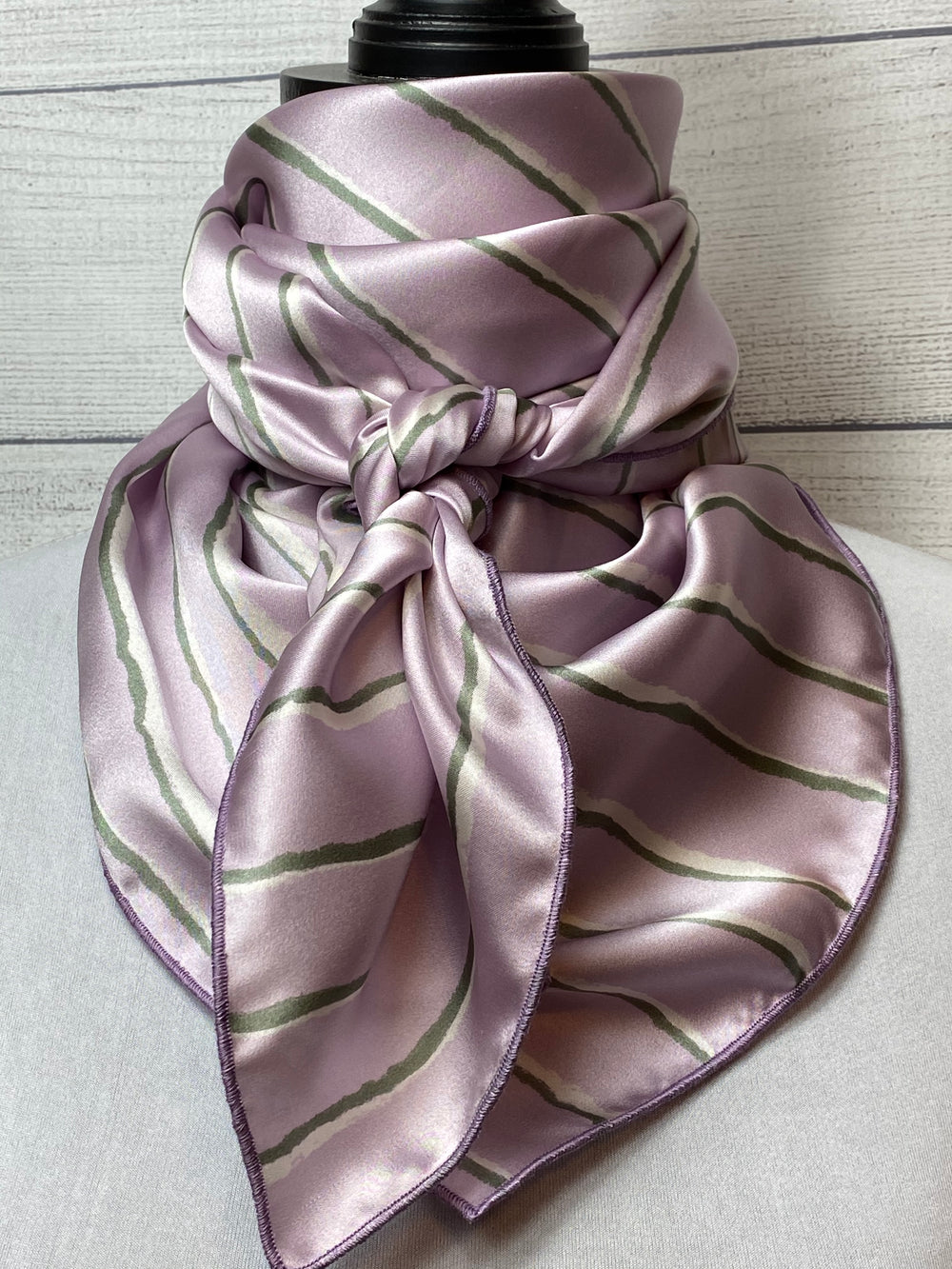 The Lilac Stripe Silk Rag