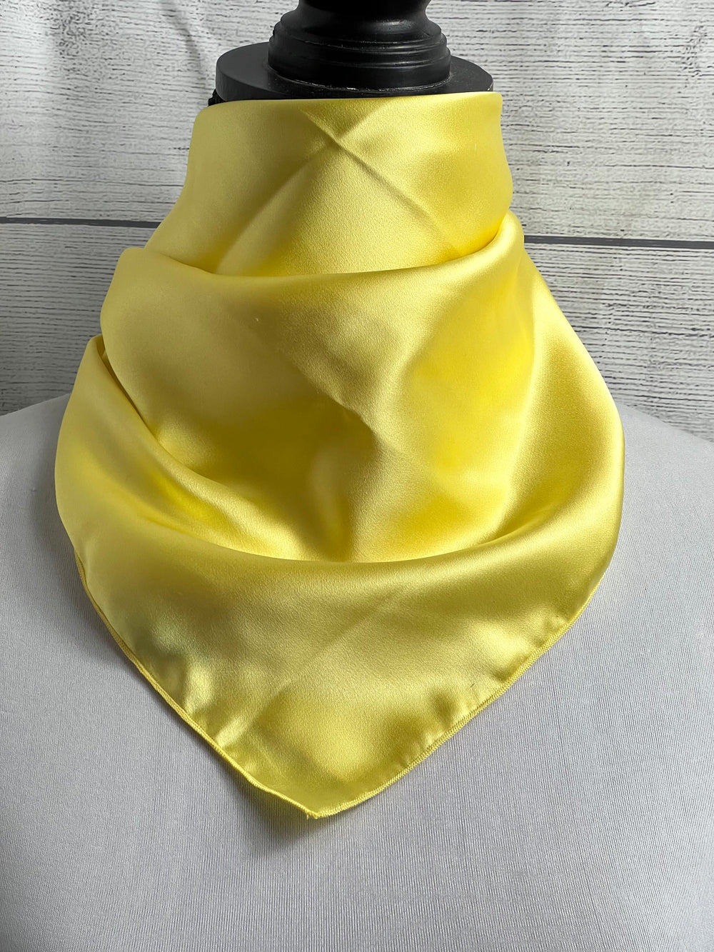 Solid Lemon Yellow Silk Neckerchief