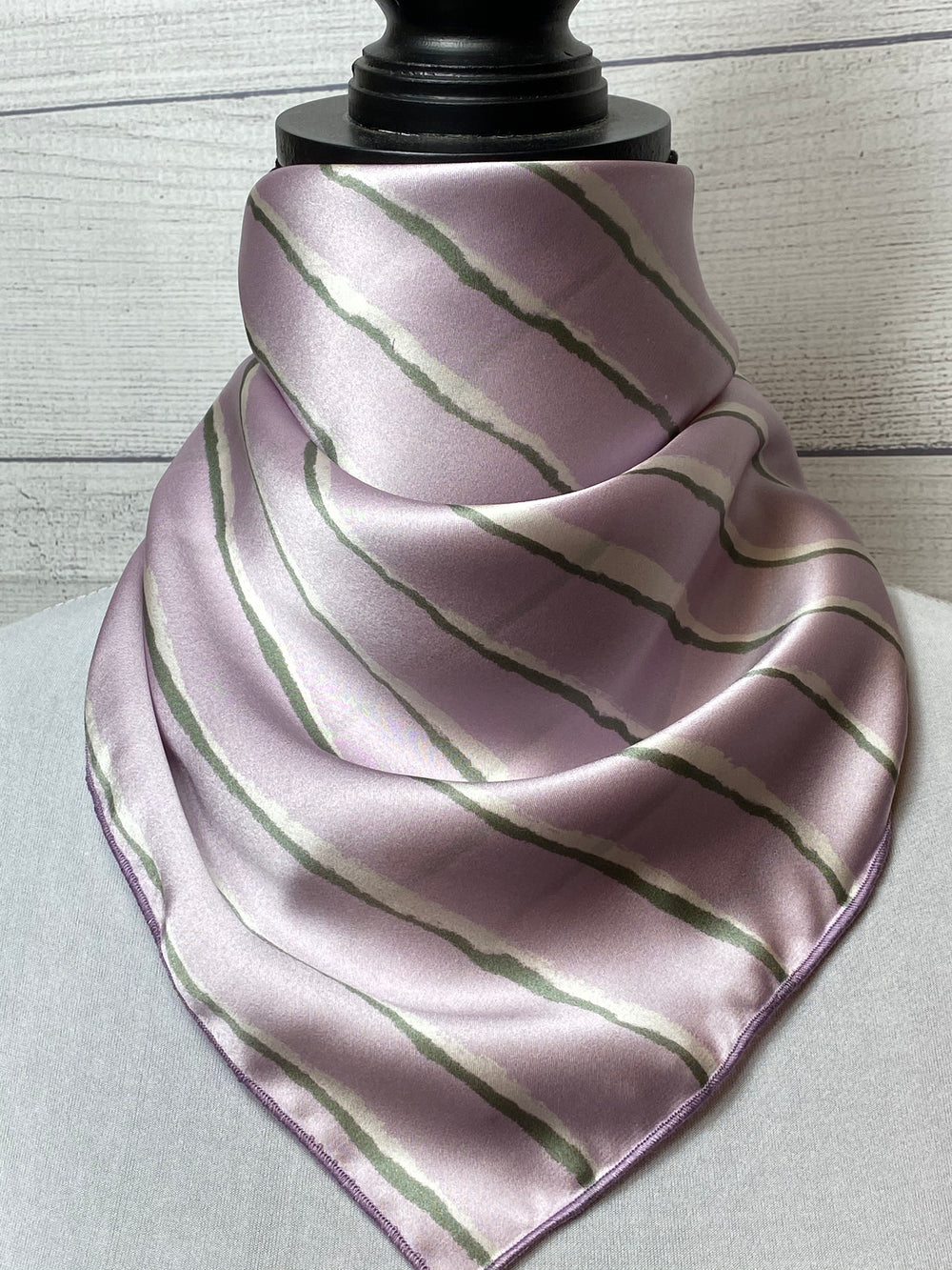 The Lilac Stripe Silk Neckerchief