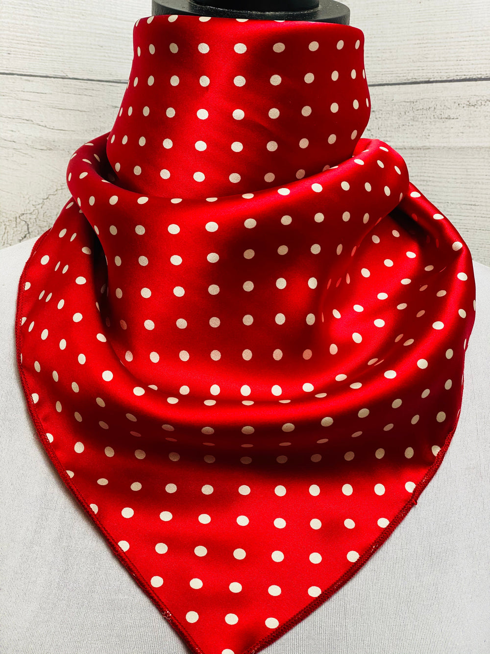 The Red Polka Dot Silk Neckerchief