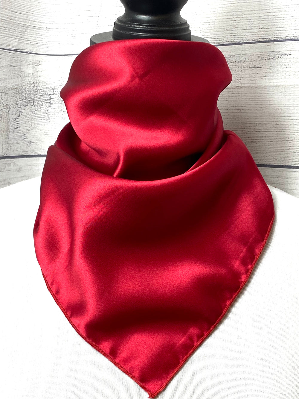 Solid Deep Red Silk Neckerchief