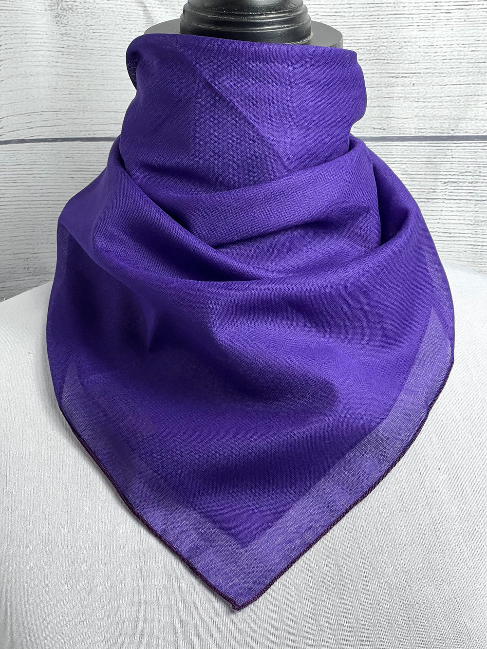 Solid Purple Cotton Voile Bandana