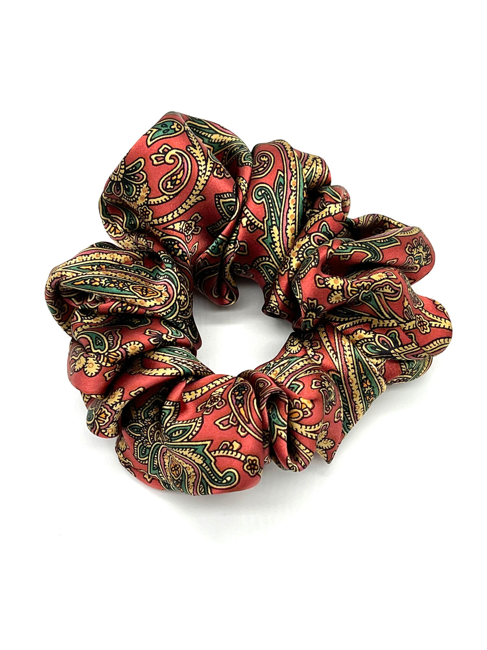 The Lasara Paisley Silk Scrunchie