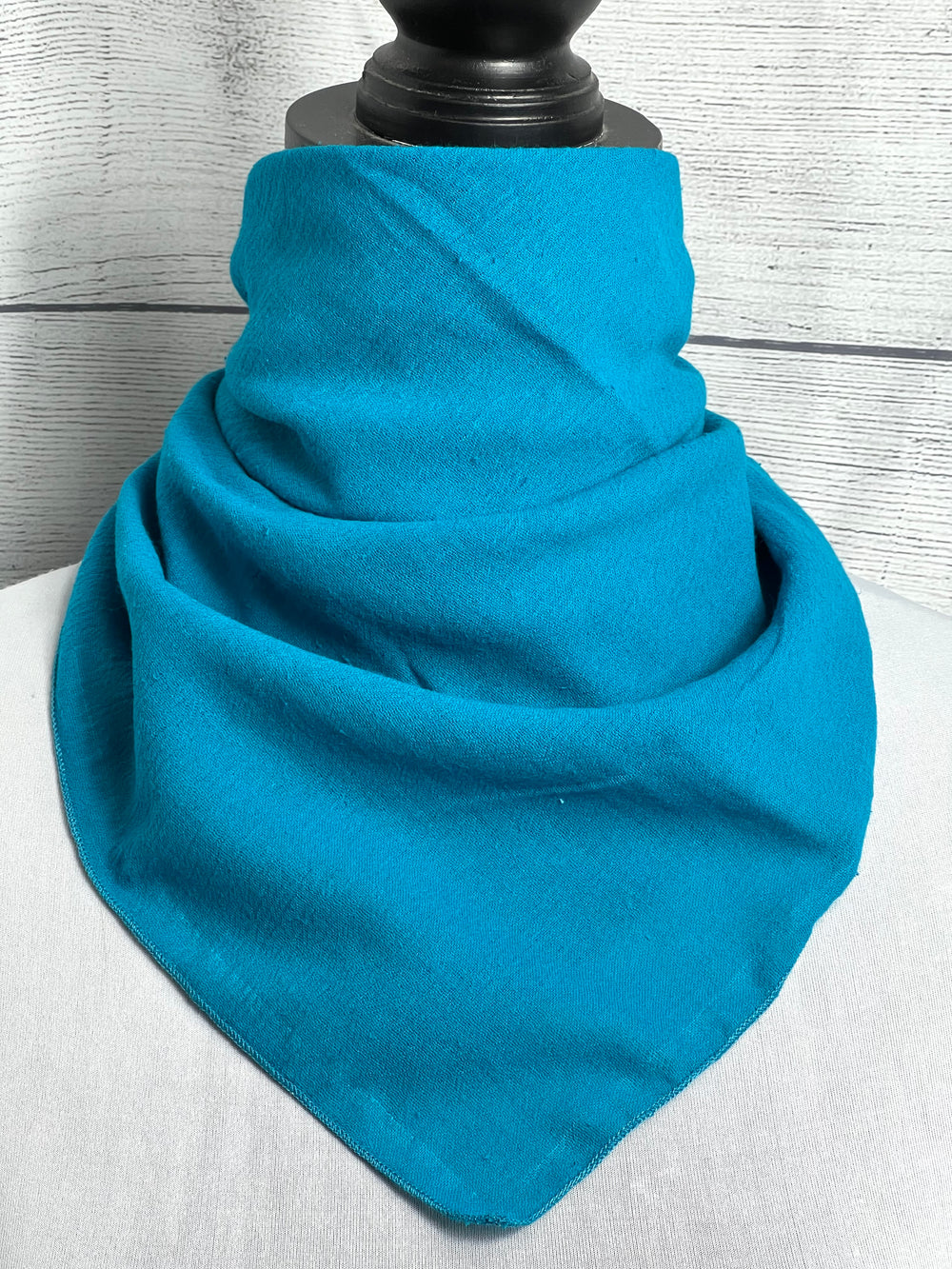 Solid Turquoise Cotton Gauze Bandana