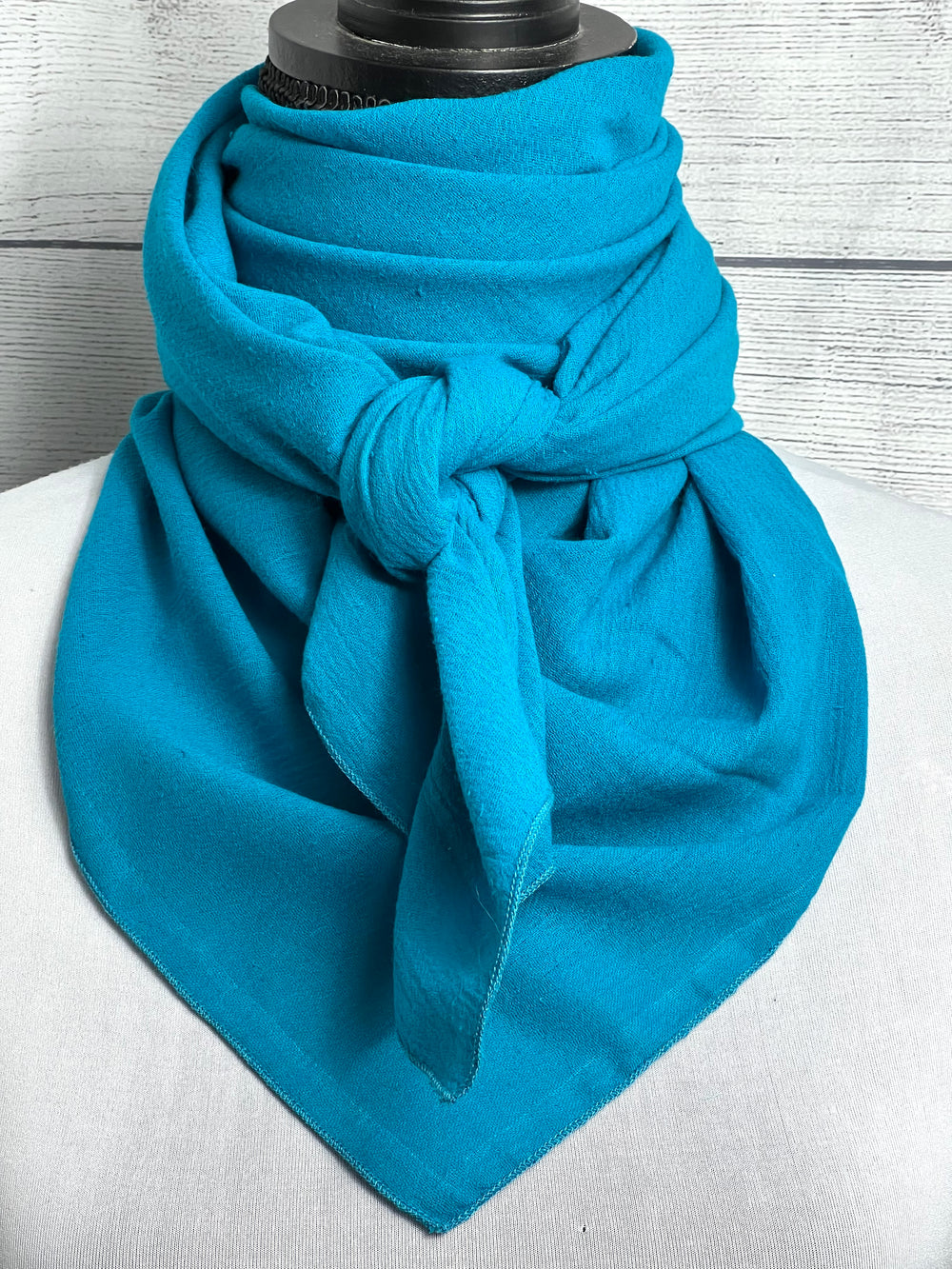 Solid Turquoise Cotton Gauze Rag