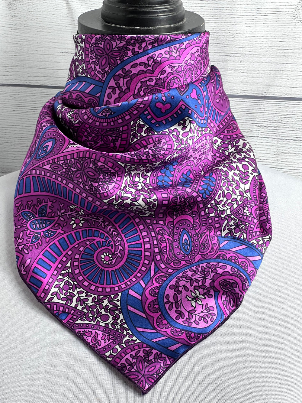 The Plumeria Paisley Silk Neckerchief