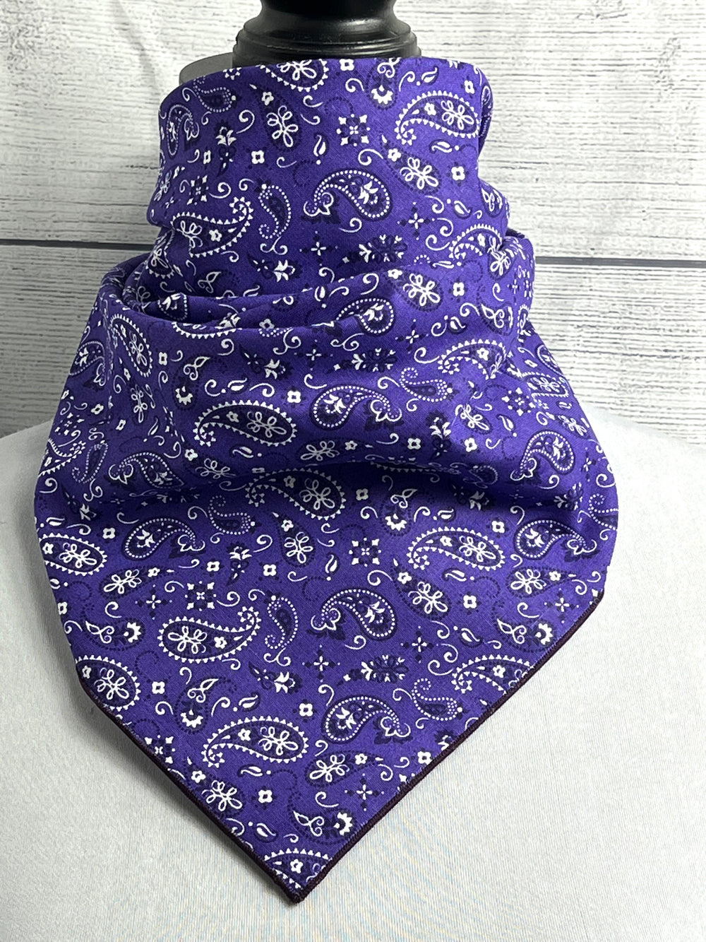 Purple Vintage Paisley Cotton Bandana