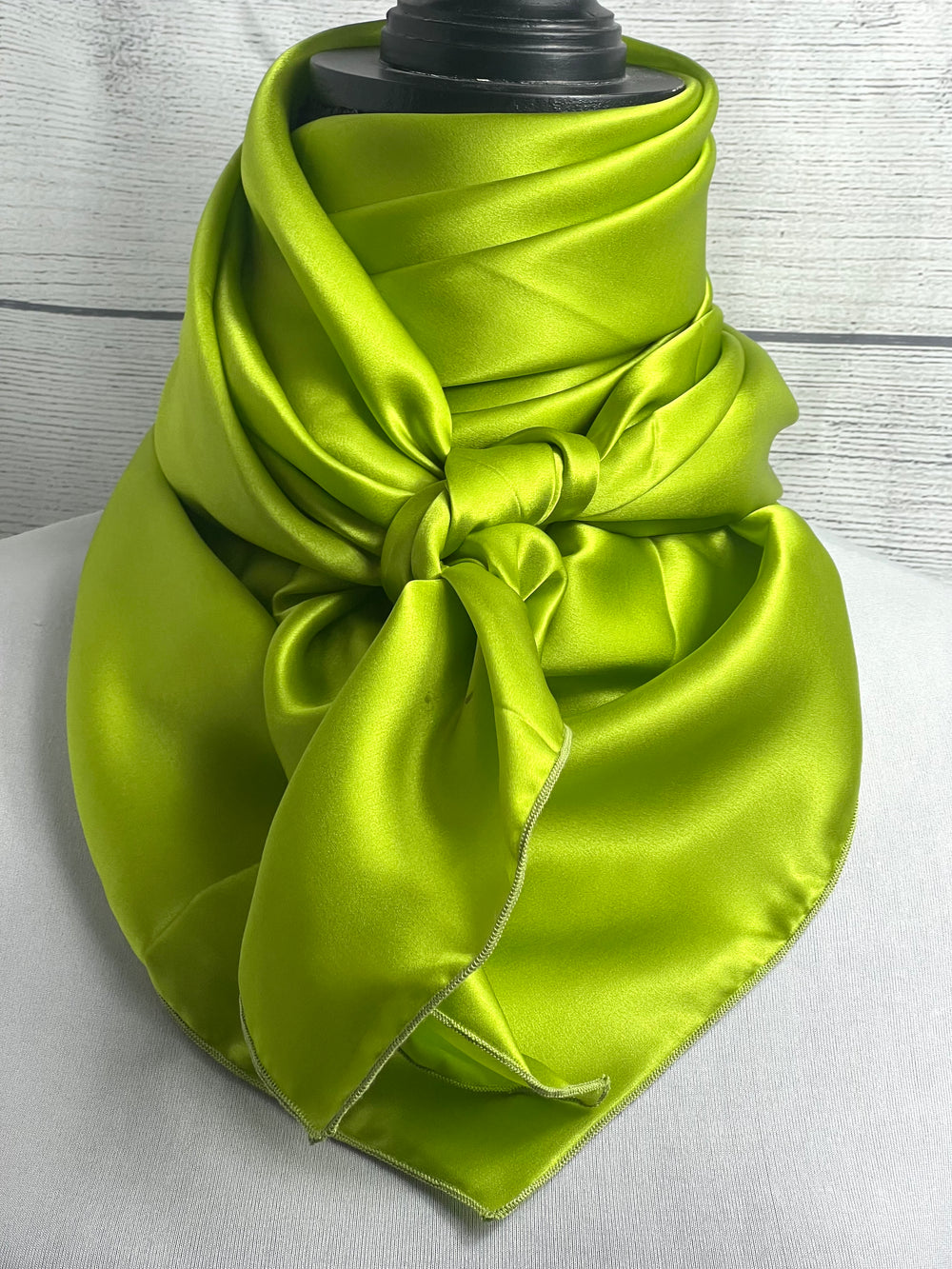 Solid Chartreuse Silk Rag