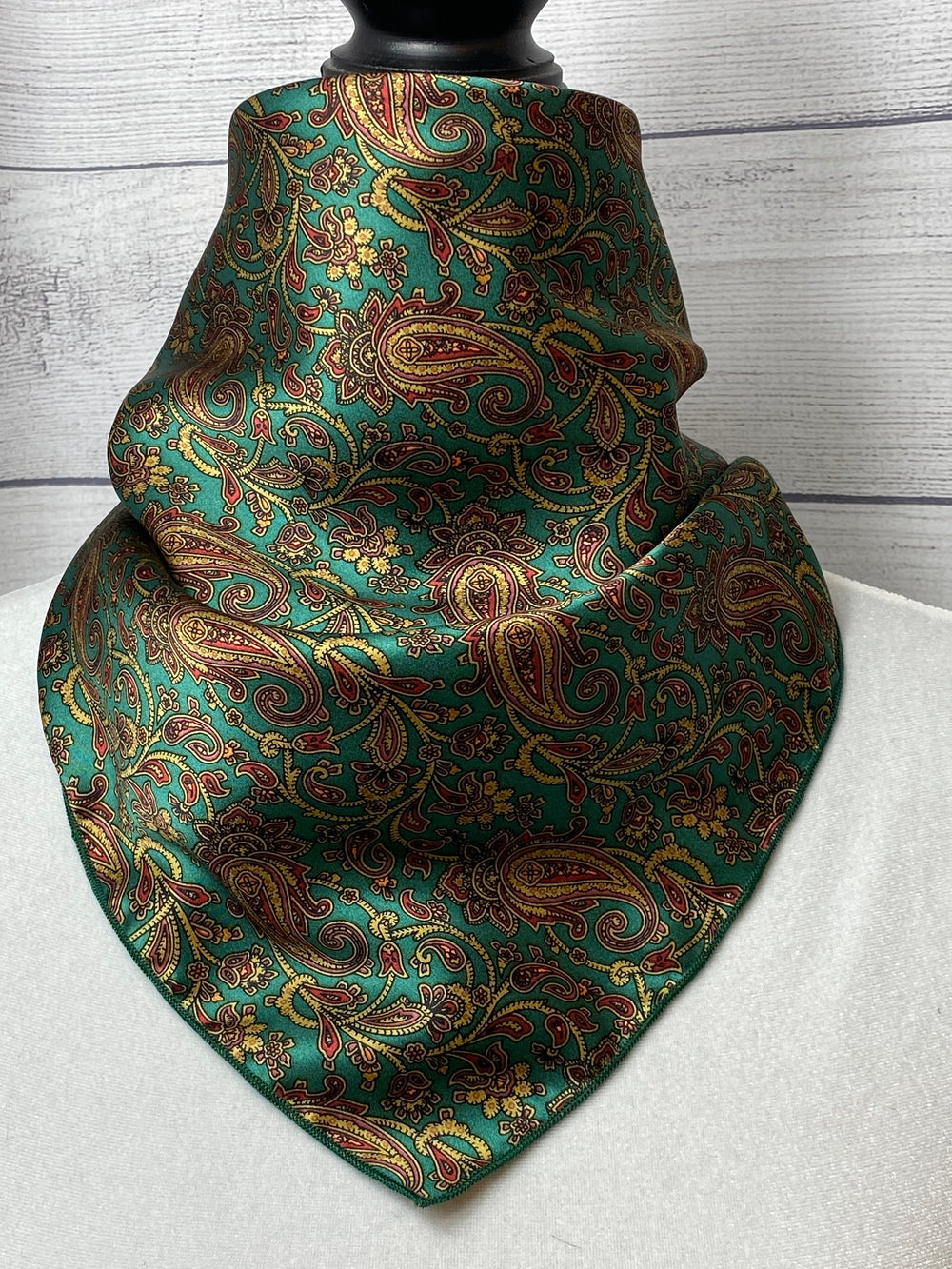 The Verde Paisley Silk Neckerchief