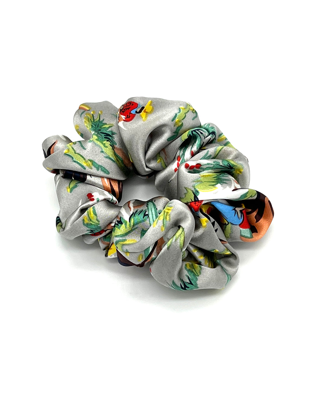 Silver Buckaroo Silk Scrunchie