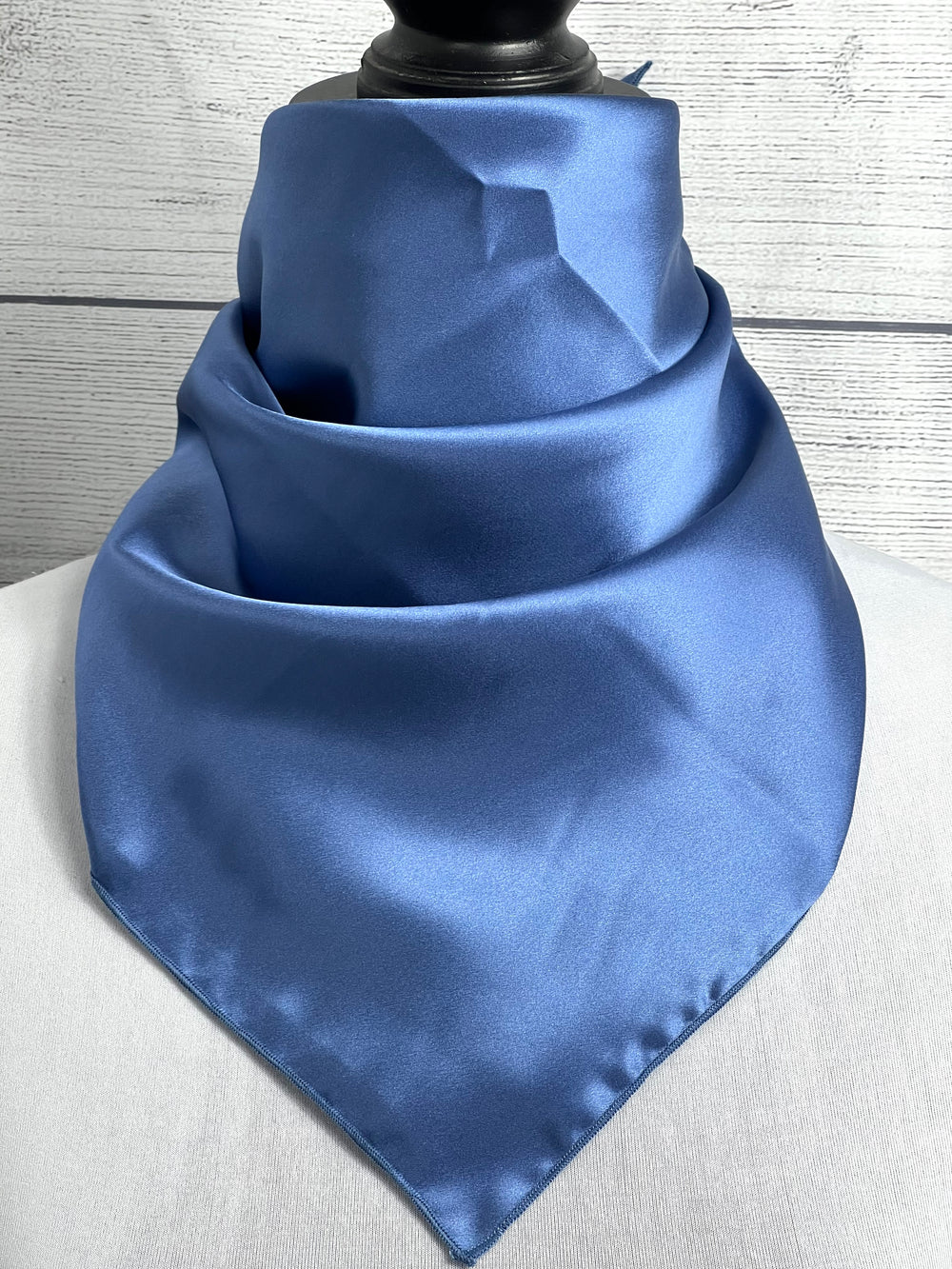 Solid Cornflower Blue Silk Neckerchief