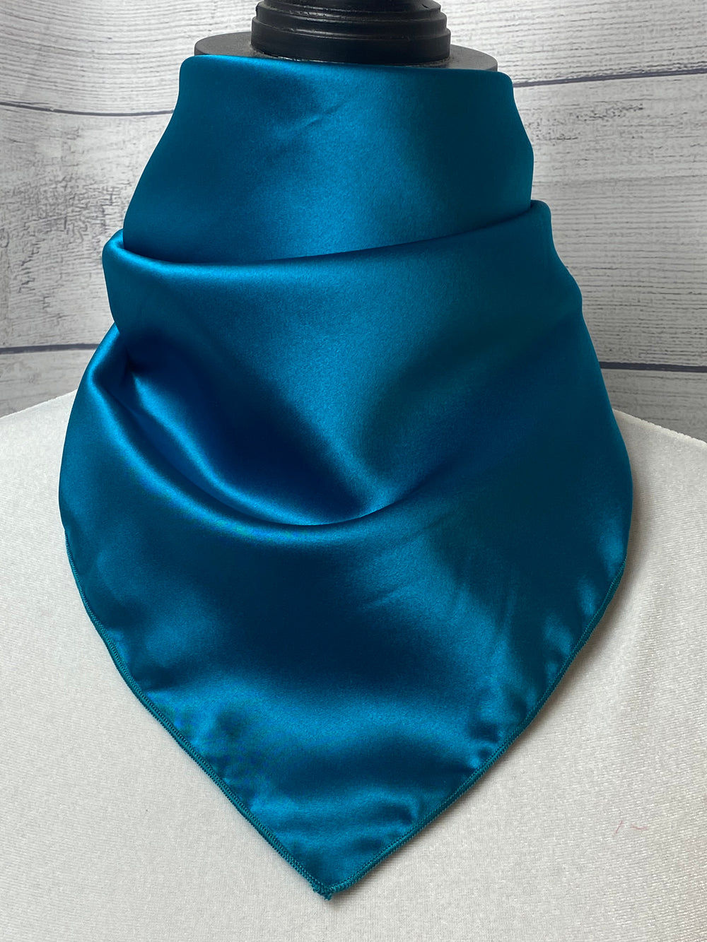 Solid Dark Turquoise Silk Neckerchief