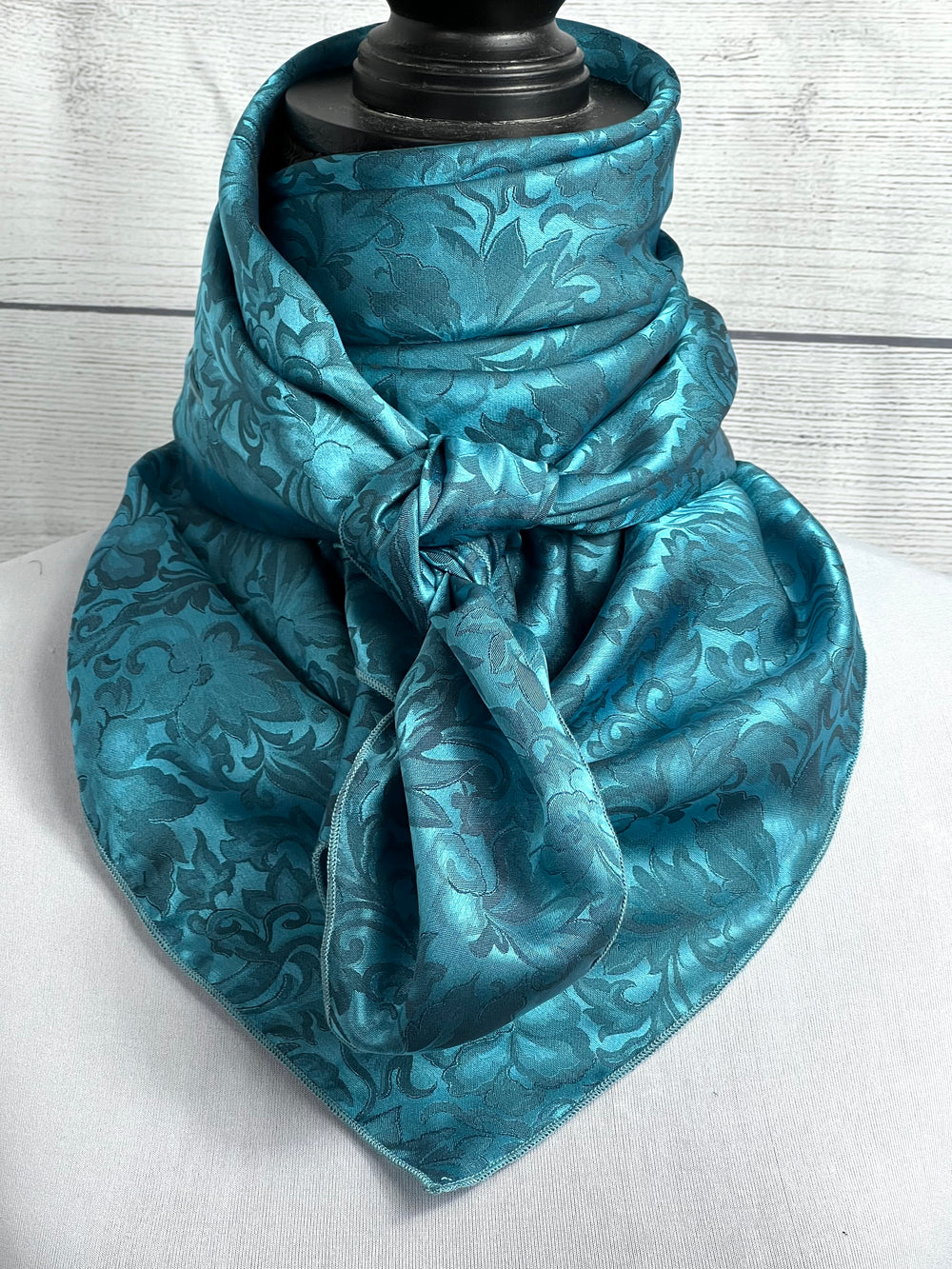 Turquoise Silk Jacquard Rag