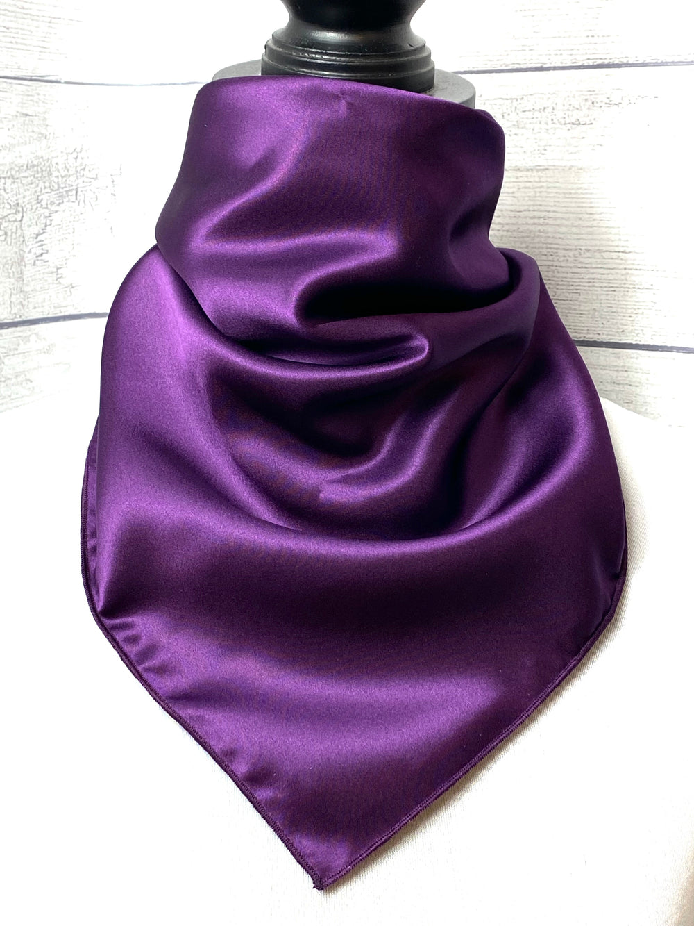 Solid Deep Purple Silk Neckerchief
