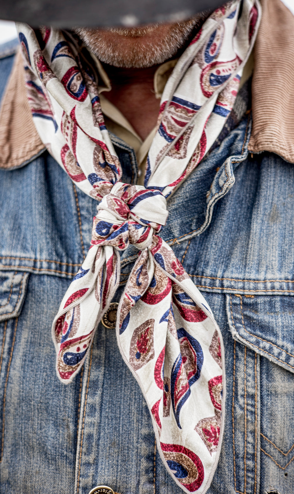 The Hawthorn Paisley 26” Silk Large Neckerchief