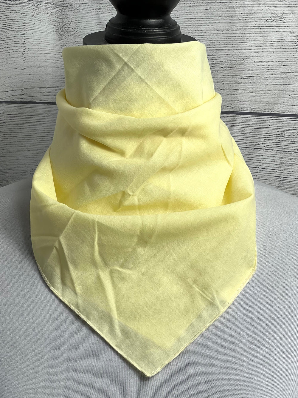 Solid Soft Yellow Cotton Voile Bandana